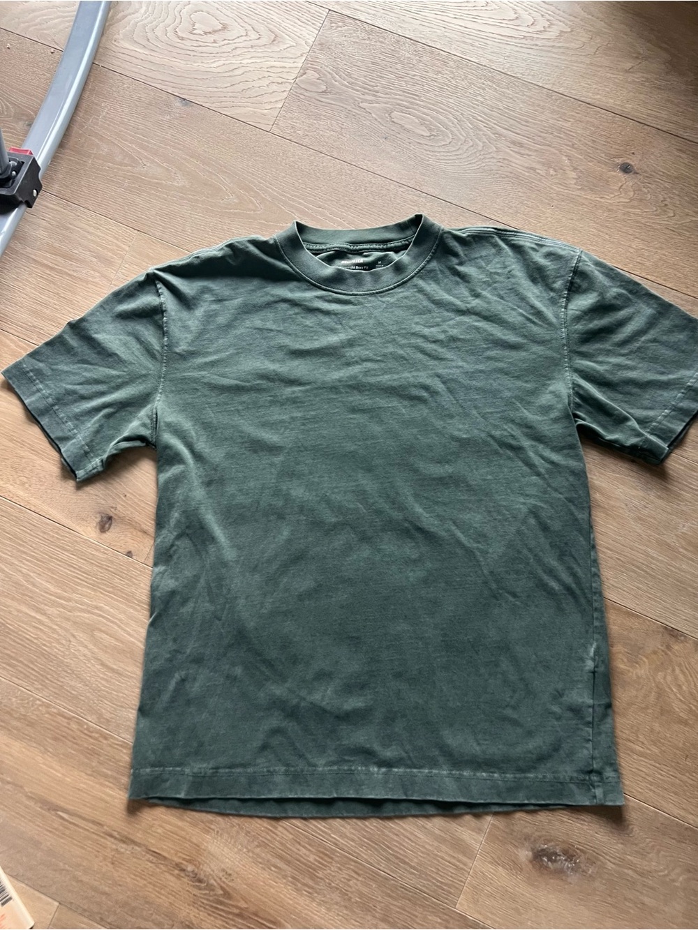Hollister Heavyweight Boxy Fit Tee Green 100% Cotton Mens Medium